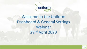 General Settings and setting up your Dashboard