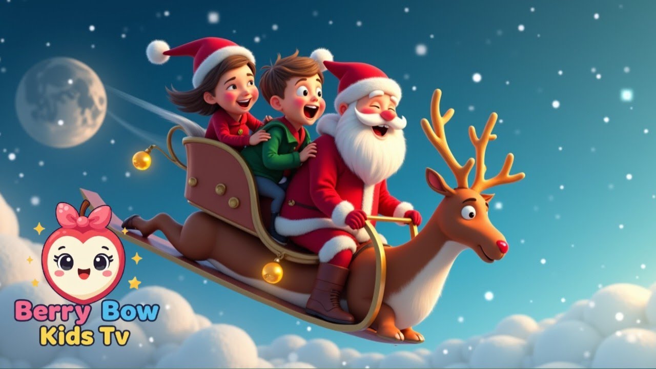 Merry Christmas 🎅🎄 | Fun Christmas Song for Kids | Santa & Reindeer ...