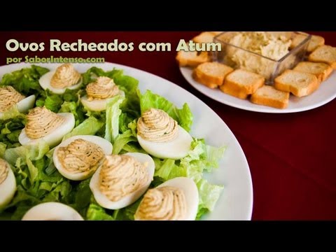 Vídeo: Receita: Ovos Recheados Com Atum Em RussianFood.com