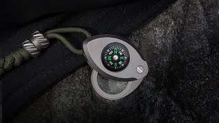 Now on Kickstarter: The Polar Pupil - Titanium EDC Compass And Folding Loupe