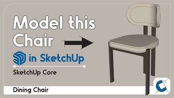 How to Model a Modern Dining chair in SketchUp | 3D Furniture Tutorial (2025) #sketchup_core