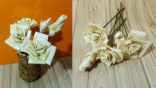 How To Make Flowers With Corn Husk - Flower Making - Best Out Of Waste