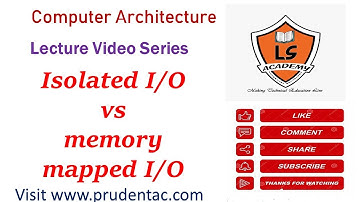 Isolated vs memory mapped IO | I/O Command | I/O devices |COA Lecture series