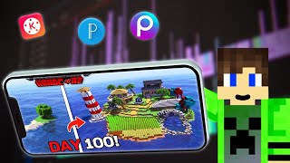 How To Make Minecraft 100 Days Videos in Mobile (Hindi)