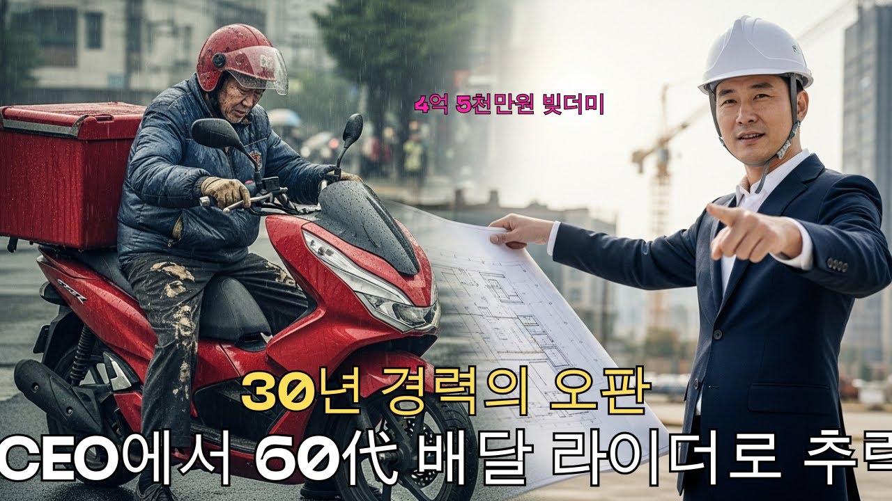 건설사 현장소장 30년 경력의 오만함: 부동산 폭락과 함께 모든 것을 잃고 배달 라이더가 되다