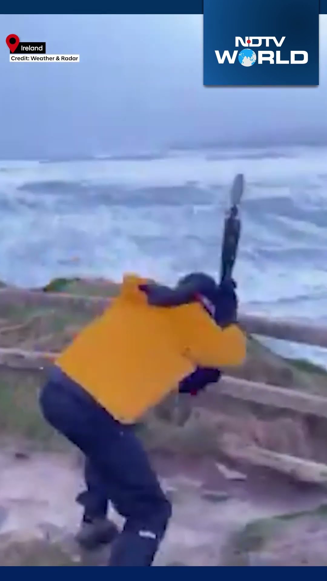 Storm Eowyn: Man Struggles To Measure Wind Speed Amid 190km/h Gusts In Ireland