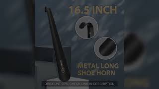 ZOMAKE 16 5 Metal Shoe Horns Long Handled Shoes Lifter Shoehorn Hook Shoe Spoon 