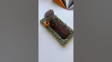 3D grave cookie🪦 everything linked in my bio #cookiedecorating #oddlysatisfying #asmr