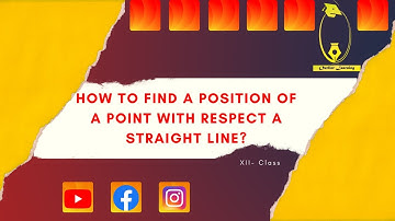 How to find a position of a  point  with respect a  straight line? #straightline #mathematics #angle