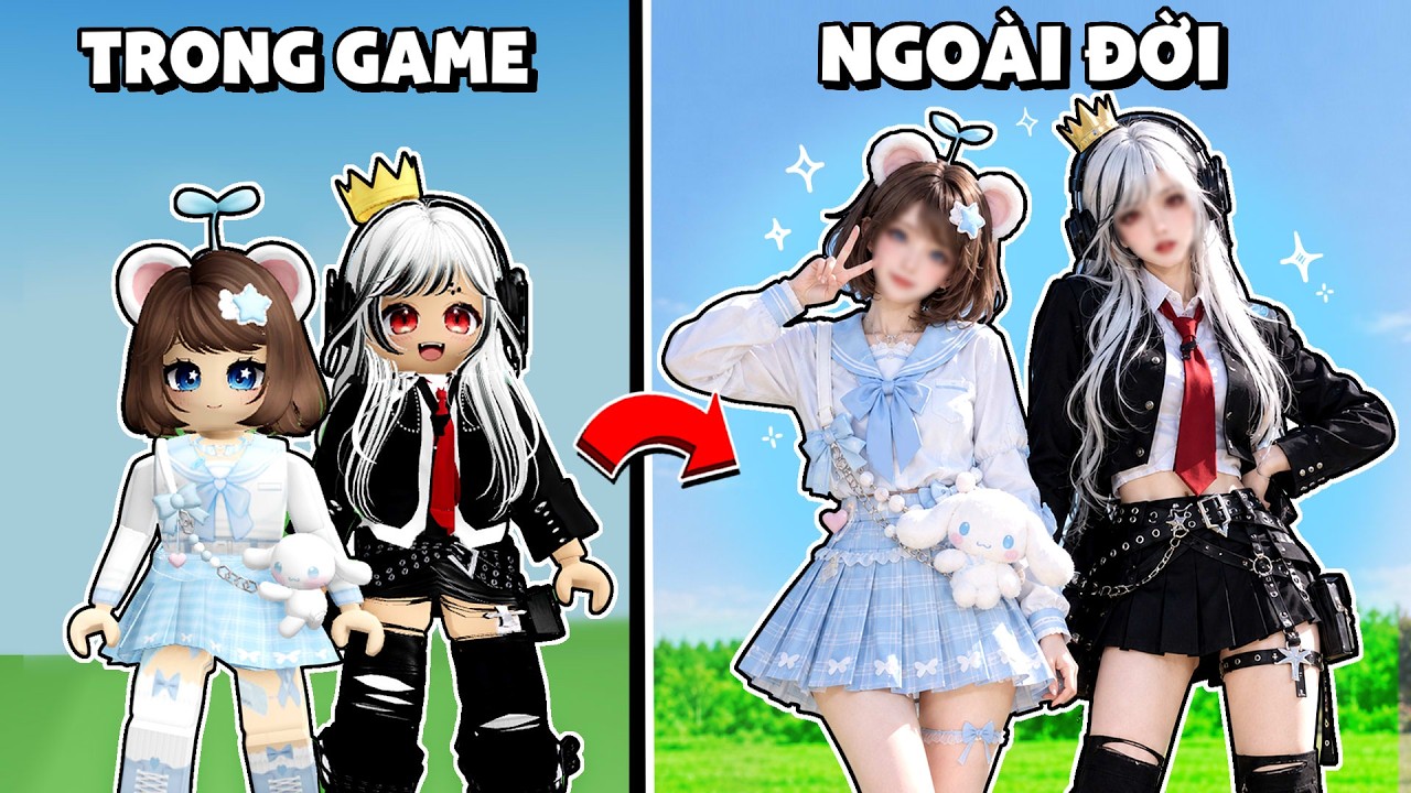 Simmy Và Sammy Biến Nhân Vật Roblox Trở Thành Người Thật 😍