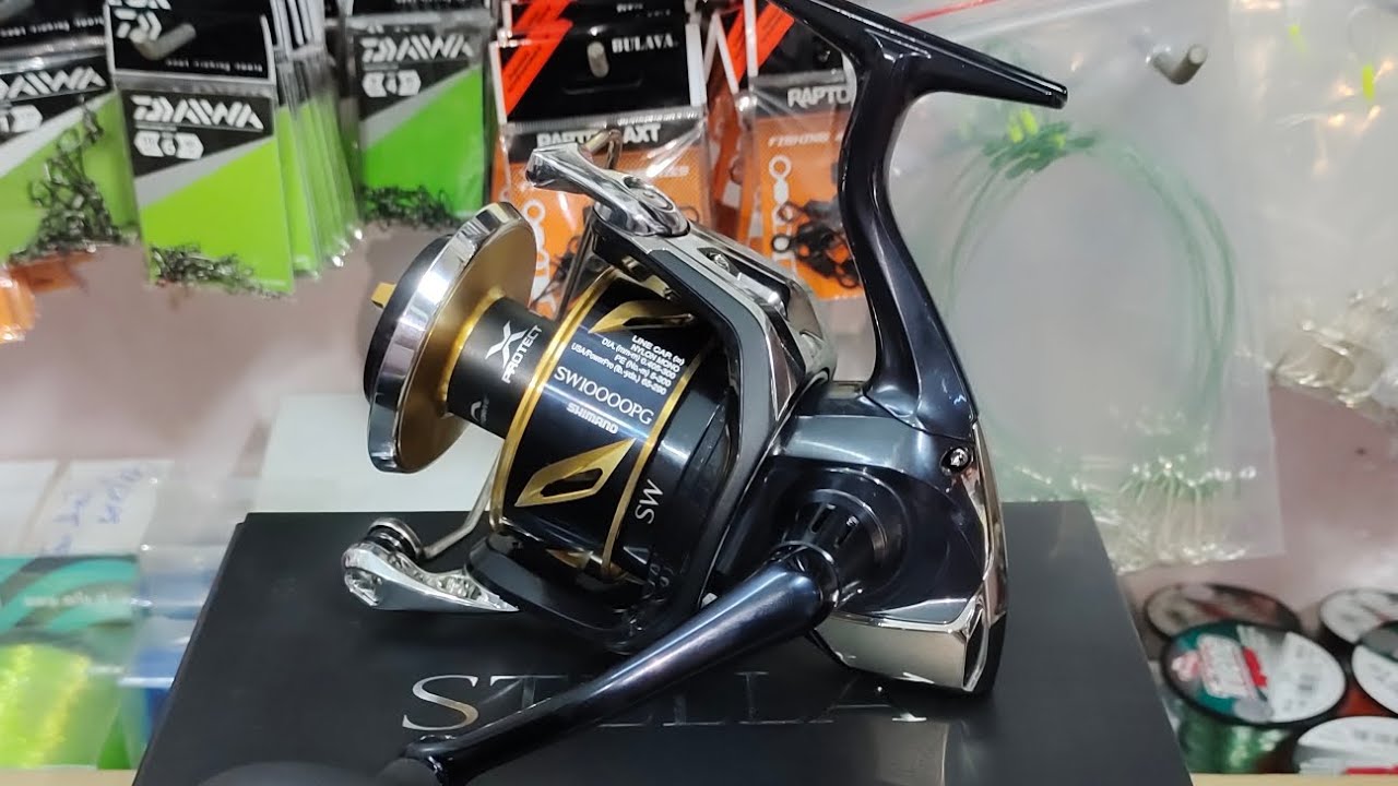 Review of Shimano Stella SW10000PG fishing reel 2019 - YouTube