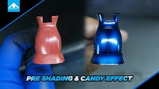 พ่นสีแอร์บรัชไฮไลท์+แคนดี้โทน ( Pre Shading & Candy Effect Tutorial ) | 222 GUNPLA