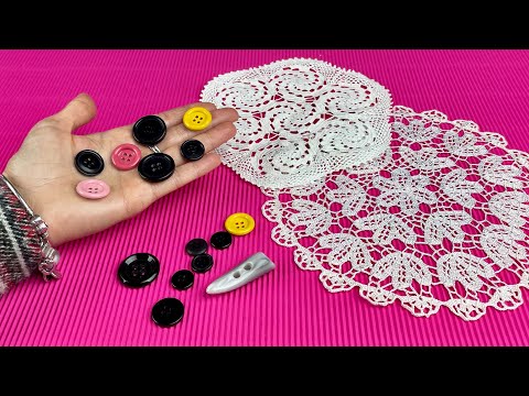 Look What I Made With Old Lace And Buttons! DIY Idea