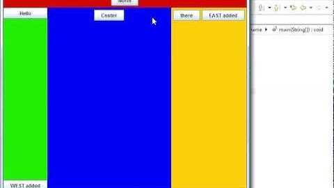 Java programming part 62 GUI : Panels Within BorderLayout; Layout being changed.