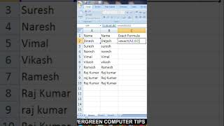 Exact formula in  Excel Trick & Tips #short #ytshorts   #youtubeshorts   #youtubevideo  #viral