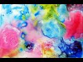 Acrylmalerei   Farben fließen wie Aquarell, Acrylic painting   colors flowing like watercolor