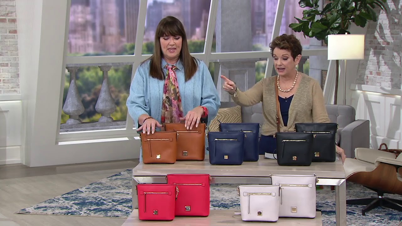 Dooney & Bourke Saffiano Choice of Small or Large Zip Satchel on QVC 