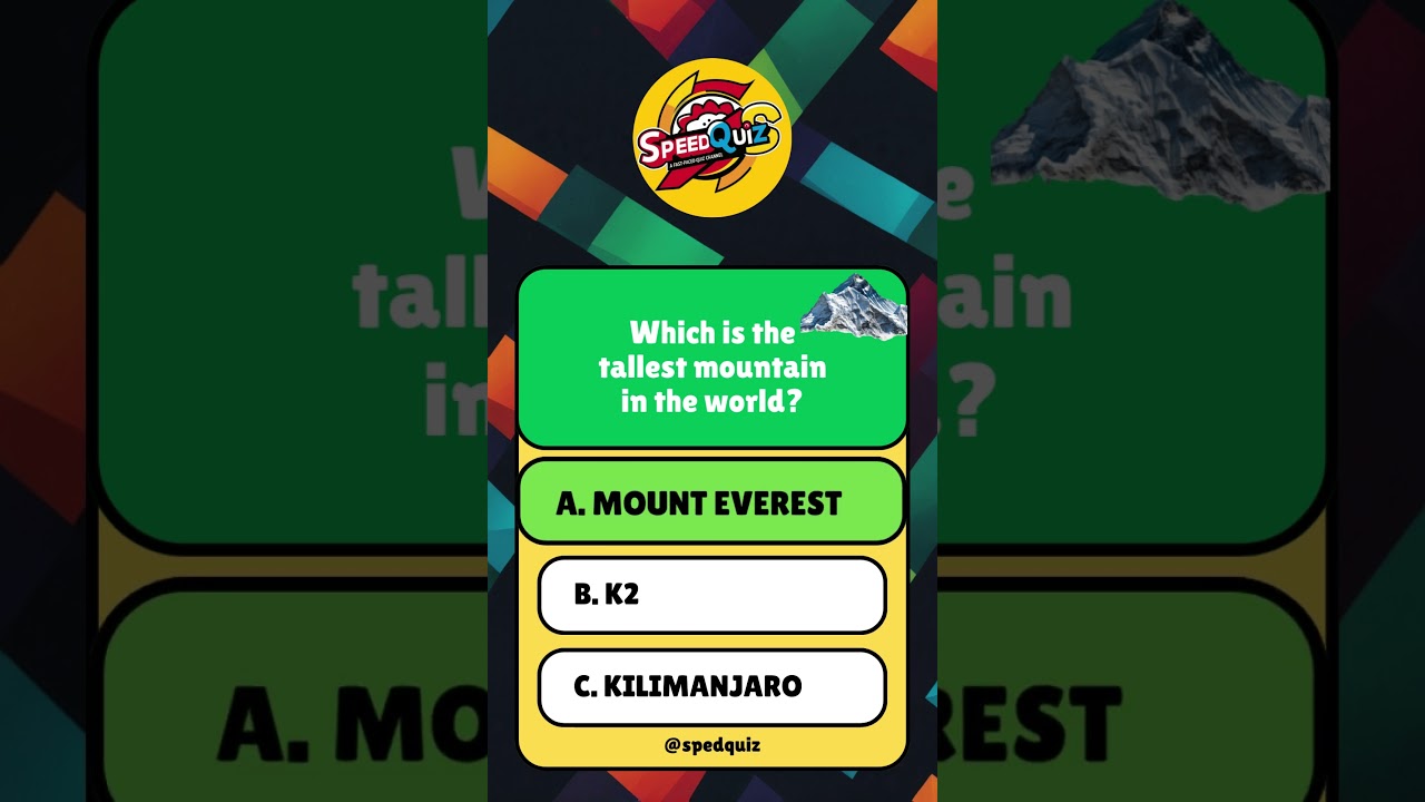 Which is the Tallest Mountain in the World? 🏔️✨