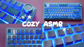 Cozy typing ASMR on the Aula f75 with blue lights 🩵 only typing, no talking ^^