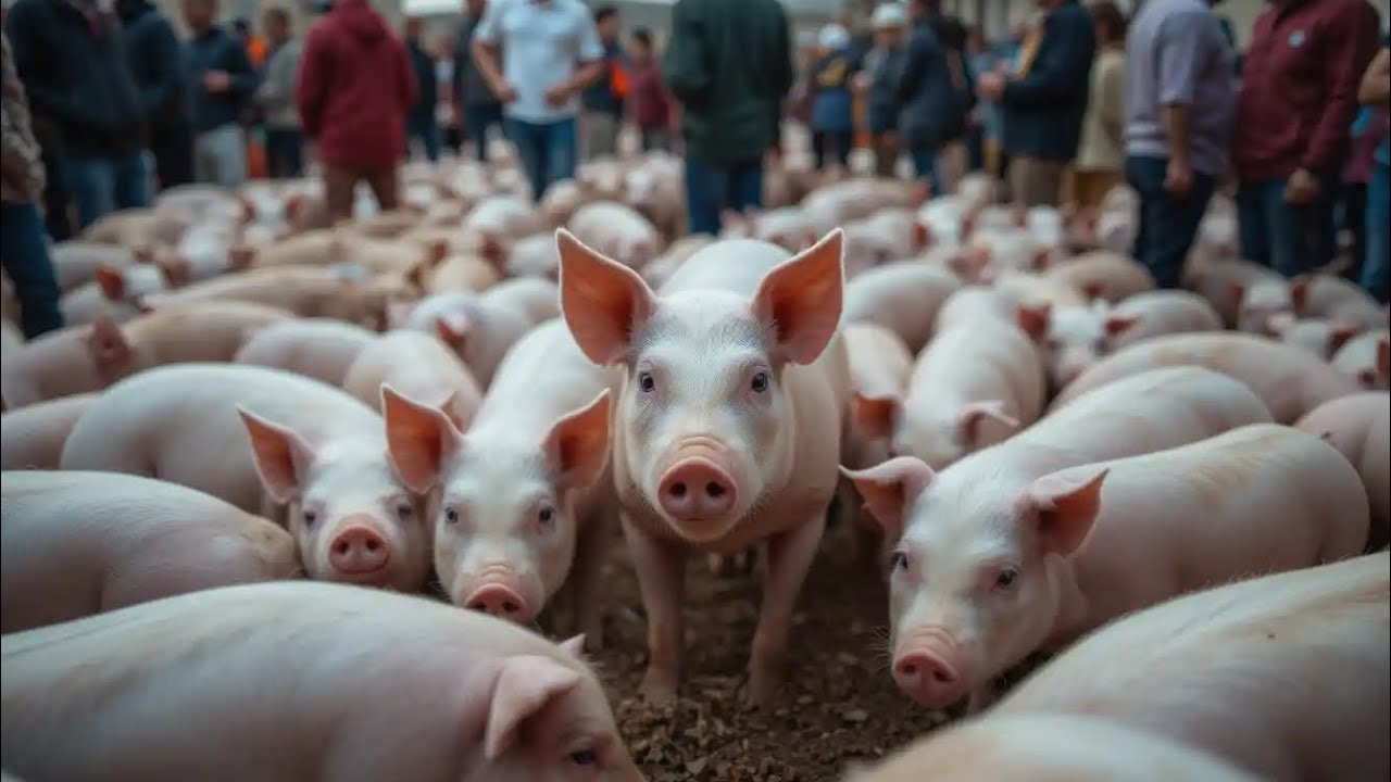 House in the village of a one-day pig.100 pig pig food plants - YouTube