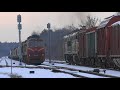 Скрещение грузовых поездов / Meeting of two freight trains