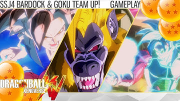 Dragon Ball Xenoverse - Super Saiyan 4 Bardock & Goku Team Up! (Gameplay)