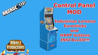 Arcade1up Big Blue MOD: IL Eurosticks and HAPP buttons INSTALLED!!!