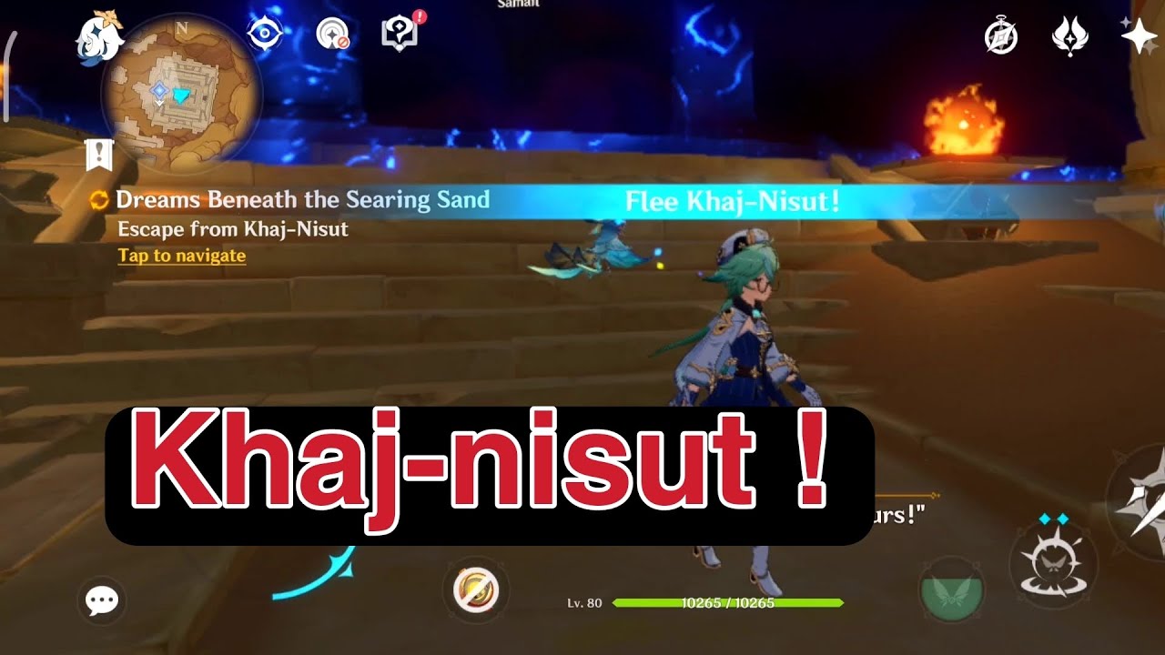 Flee Khaj-Nisut | Dreams Beneath the searing sand | Escape from khaj-nisut Genshin impact