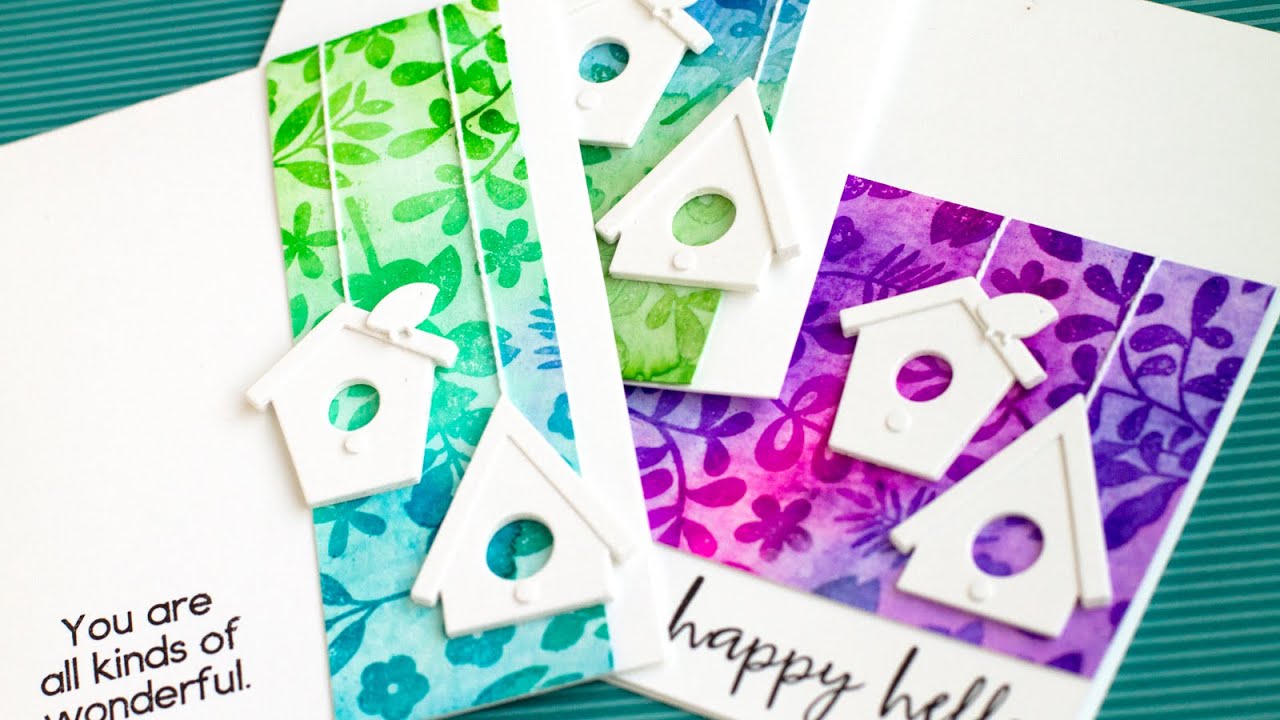 Watercolor Lifting with Heat Embossing - YouTube