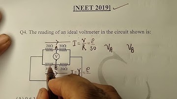 Q. The reading of an ideal voltmeter in the circuit shown is... #physics #pyqneet #byviveksir #neet