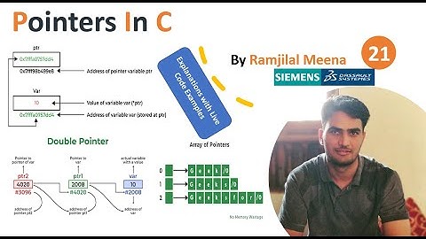 C_21 Pointers In C | Dangling | Wild | Void | NULL | constant  | AddressOf & Dereferencing Operators