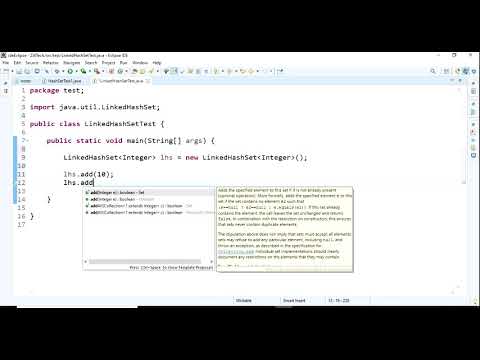 11) JAVA LinkedHashSet