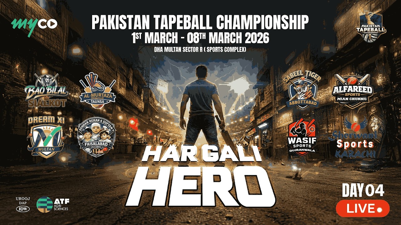 LIVE: Pakistan Tape Ball Championship | Day 04 | HAR GALI HERO  | On Myco