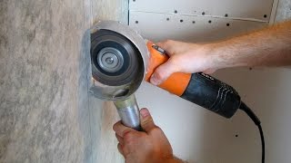 How to cut concrete without dust - homemade casing №2