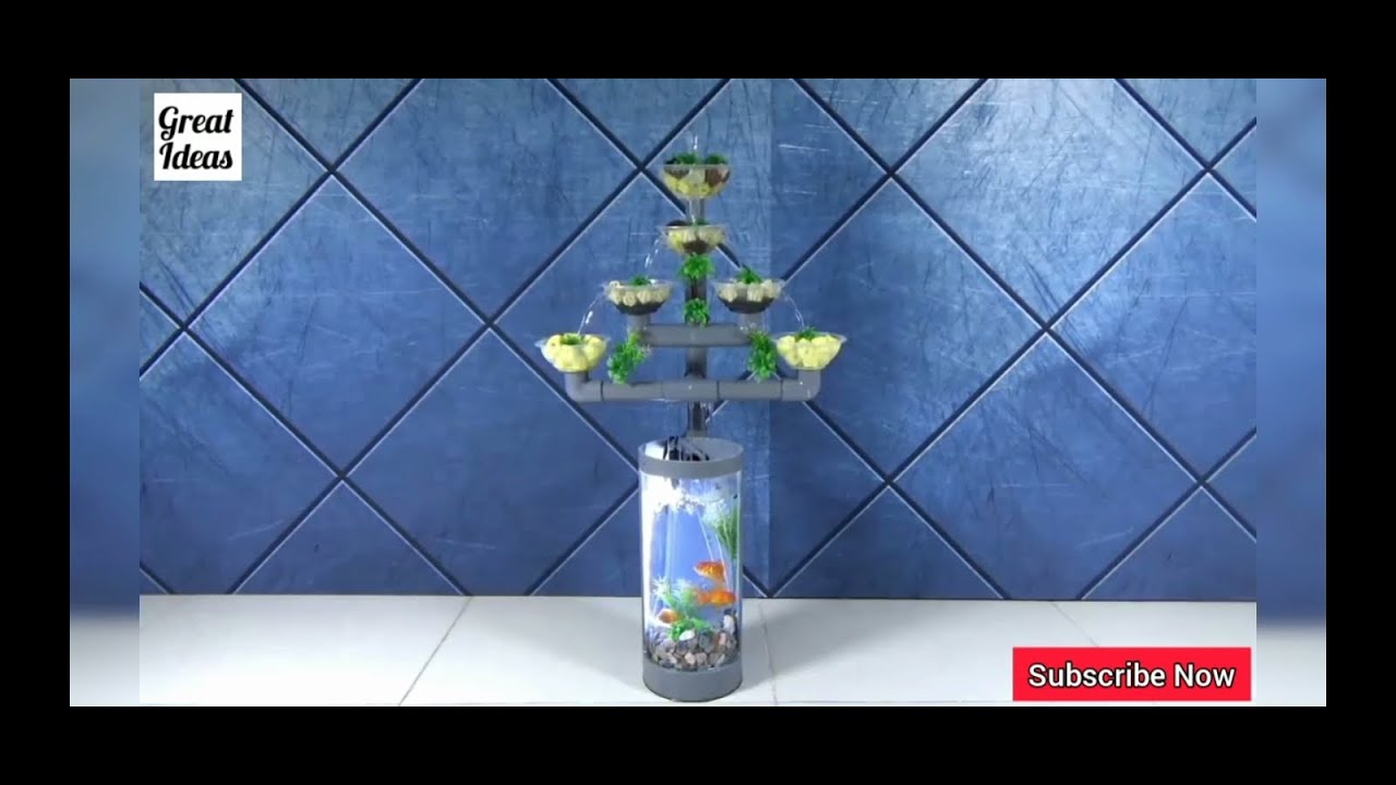 Great Ideas from PVC Pipes - DIY Waterfall Aquarium - Beautiful Show Pice