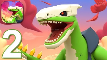 Dino Islands: Collect & Fight - Gameplay Walkthrough Part 2 - Dino War Army Commander (iOS, Android)