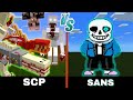 SCP Foundation vs. Sans | Minecraft (AMAZING BATTLE!)