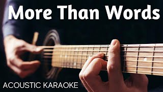 Extreme * More Than Words  * Acoustic Guitar Karaoke