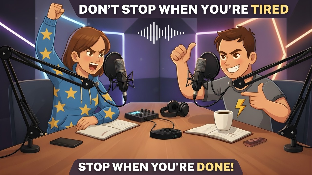 Don't Stop When You're Tired, Stop When You're Done | Don't Give Up | English Podcast