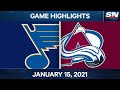 NHL Game Highlights | Blues vs. Avalanche - Jan. 15, 2021