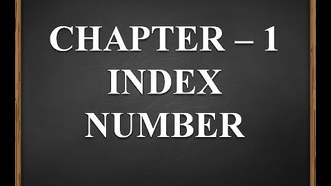 STD 12 STATISTICS [PART - 1] CH - 1 [INDEX NUMBER] EXERCISE 1.1, 1.2