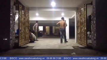 Thi công cổng âm sàn tự động, cổng nhôm đúc nghê thuật - Bisco Việt Nam