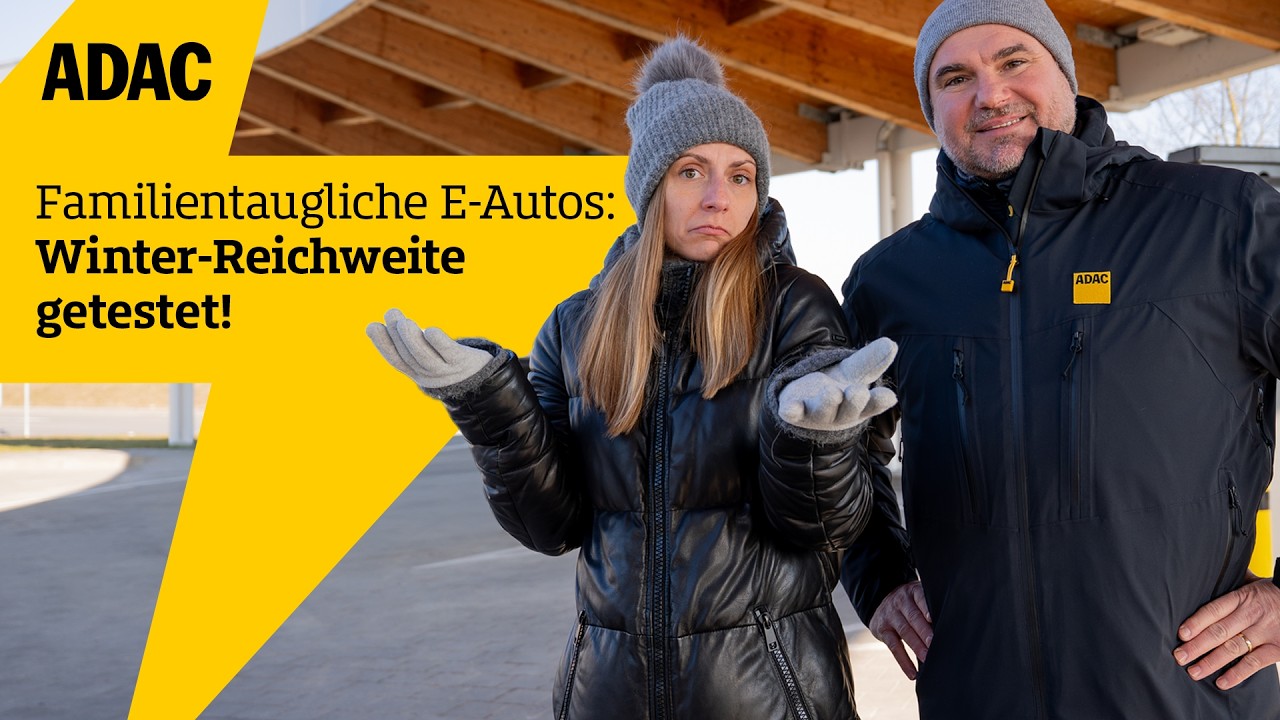 Familientaugliche E-Autos im Wintertest | Unter Strom – Einfach Elektromobilität | 107 | ADAC