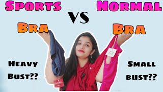 Normal bra vs sports bra | कौनसी bra है ज्यादा Best | choose correct bra size | konsi bra use kare