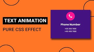 Pure CSS Text Animation on Hover | CSS Animation Tutorial