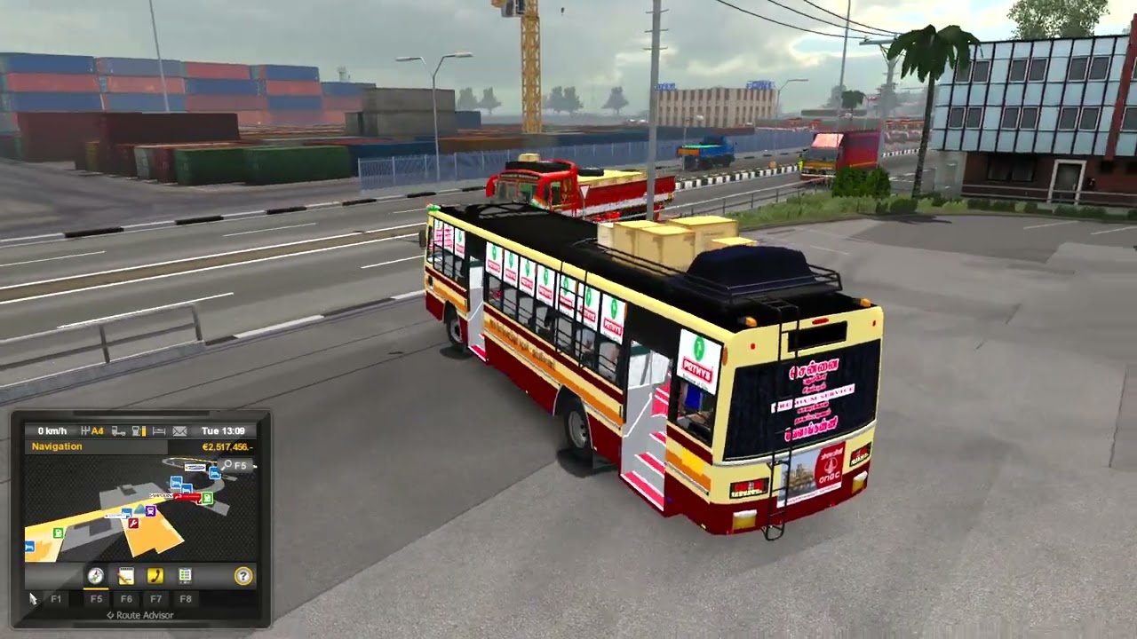 TNSTC Express Bus Driving on Sumatra |Ets2|Gundu Gamer