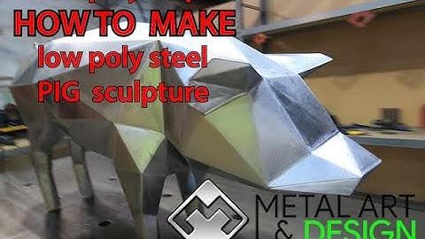 I made a low polygon corten steel sculpture EASILY! (the whole process)