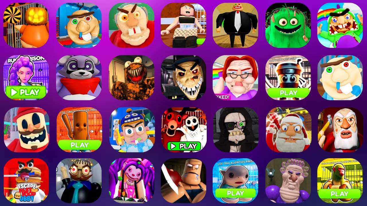 ROBLOX,HALLOWEEN BARRY'S,BABY BOBBY DAYCARE,ESCAPE EVIL GRANDPA,JENNA BARRY'S PRISON RUN,...