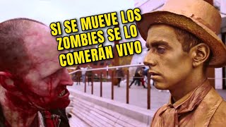 HOMBRE debe Fingir que es una ESTATUA durante 16 HORAS para sobrevivir en el Apocalipsis ZOMBIE