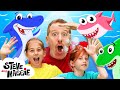 Baby shark finger family song for kids with steve and maggie  haunted house go away monsters song